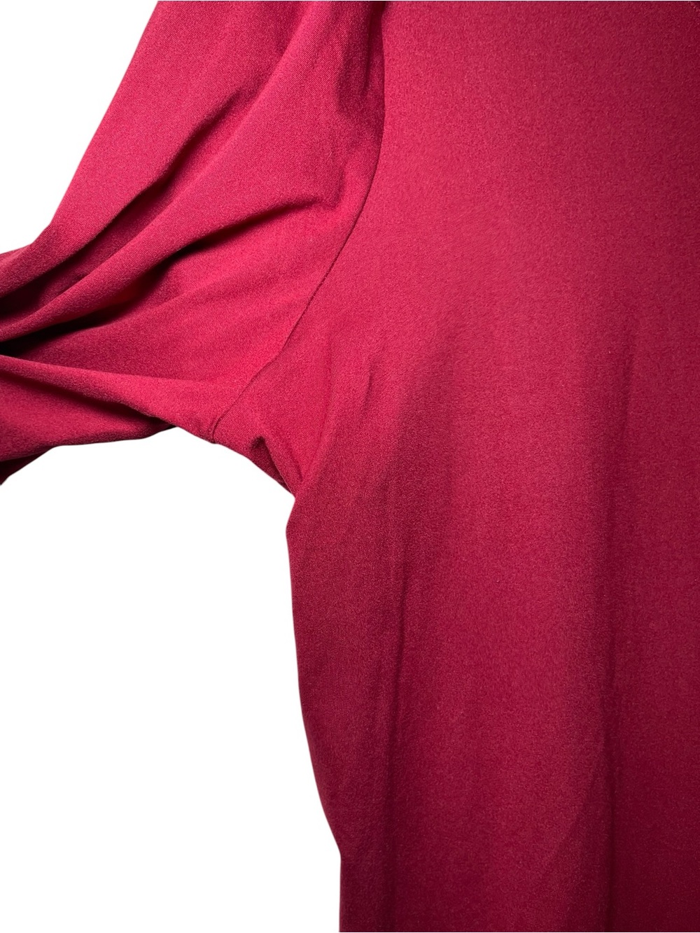 Showitty Women's V-Neck Red Long Sleeve Top Casual Chic Minimalist Size XL - Picture 4 of 8